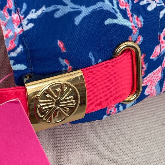 NEW Lilly Pulitzer Womens Run Around Baseball Hat Borealis Blue Cap Adjustable - Picture 9 of 13